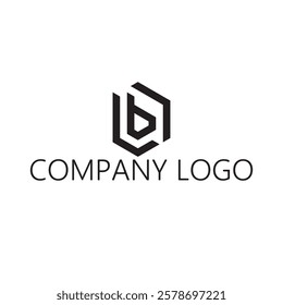 Letter b industrial company logo element