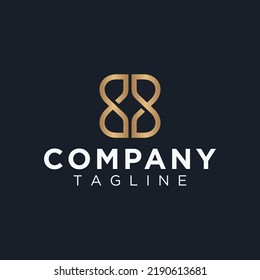 Letter B infinity modern logo design