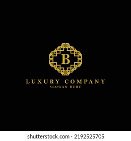 Letter B initial based vector logo. Suitable for luxury product, jewelry, fashion, wedding, industry, and company.