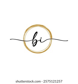 Letter B I Initial Beauty Logo Template