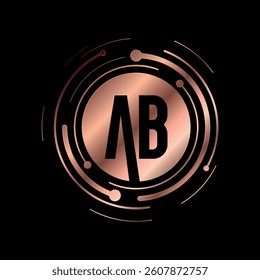 Letter A B Initial Cooper Color Cyber Multimedia Logo