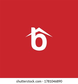 Letter B Initial House Logo Design Vector Template Illustration