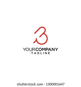 letter B initial logo abstract line vector icon