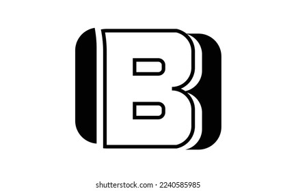 CARTA B LOGOTIPO INICIAL, CON COLOR NEGRO