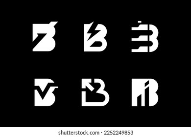Letter B initial logo icon design template. elegant, modern, luxury, abstract, simple,technology
