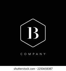 Letter B initial monogram logo design, wedding, fashion, make up logo template
