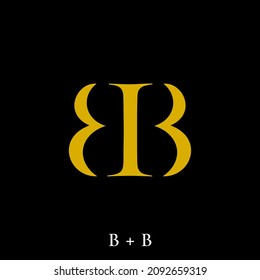 Concepto de letras B y B. Muy adecuado para diversos fines comerciales también para símbolo, logotipo, nombre de la empresa, nombre de marca, nombre personal, icono y muchos más.