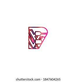 the letter b initials logo, an elegant blend of lines and colors depicts sophistication