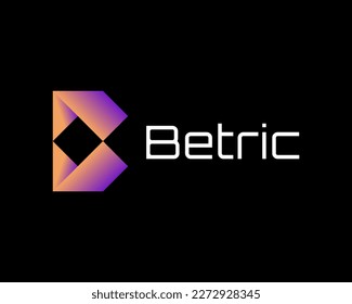 Letter B Initials Monogram Colorful Gradient Color Modern Future Minimalist Vector Logo Design