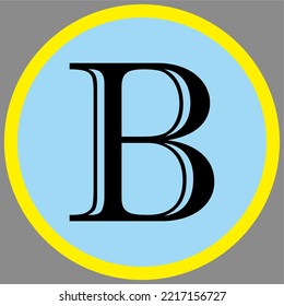 letter "B" with an interesting font and color in vector form