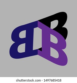 Letter B isometric design Vector illustration
