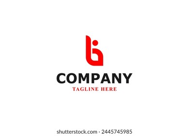 letter b and j modern minimal logo