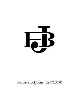 letter B and J monogram logo