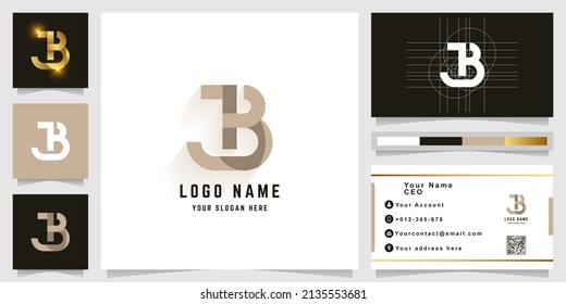 Letter B or JB monogram logo with business card design