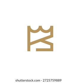Letra B o Letra K Corona Logo 