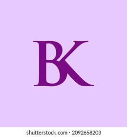Initialkonzept von Buchstaben B und K. Sehr geeignet für verschiedene geschäftliche Zwecke auch für Symbol, Logo, Firmenname, Markenname, Personenname, Icon und vieles mehr.