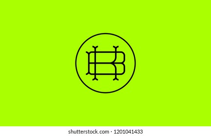 LETTER B AND K LOGO WITH CIRCLE FRAME FOR LOGO DESIGN OR ILLUSTRATION USE