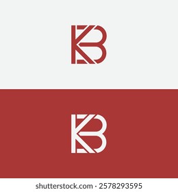 letter B and K monogram shape logo,KB Logo Design Template,vektor illustration,KB logo initial letter design template vector
