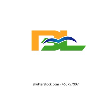 Letter B and L logo vector

