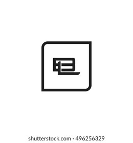 The letter B and L Monogram With Frame Square. Logo Design Template Black