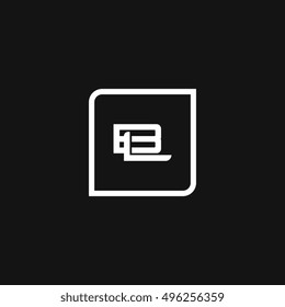 The letter B and L Monogram With Frame Square. Logo Design Template white