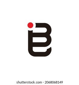 Buchstabe i b l einfaches geometrisches Linienlogo, Vektorgrafik