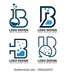 Letter B Laboratory Logo Design: เวกเตอร์สต็อก (ปลอดค่าลิขสิทธิ์ ...