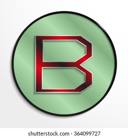 Letter "B" of the Latin alphabet. Vector illustration.