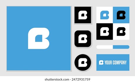 Letra B más reciente diseño de icono de logotipo simple