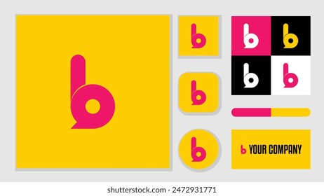 Letter B latter logo icon design simple