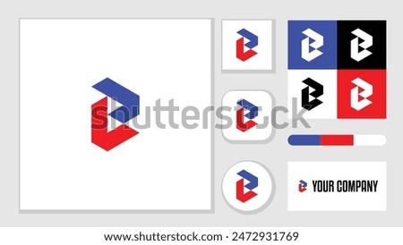 Letter B latter logo icon design simple