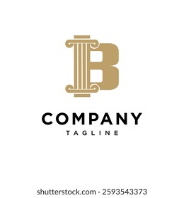Letter B Law Logo Icon Vector