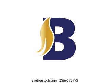 letter B with leaf concepts, B logo template, letter B icon, nature logo template