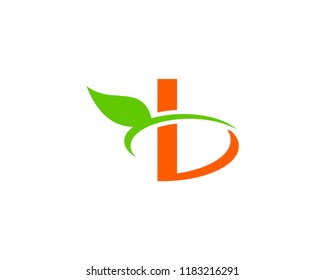 letter b leaf logo design template