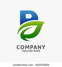 Letter B leaf logo design inspiration