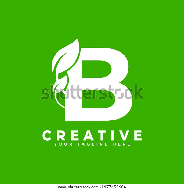 Letter B Leaf Logo Design Element Stock Vector (Royalty Free ...