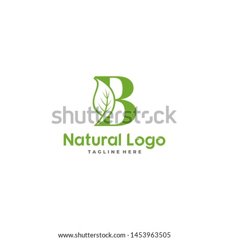 Letter B With Leaf Logo. Green leaf logo icon vector design. Landscape design, garden, Plant, nature and ecology vector. Ecology Happy life Logotype concept icon. Editable file.