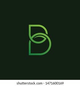 Letter B leaf logo icon design - vector