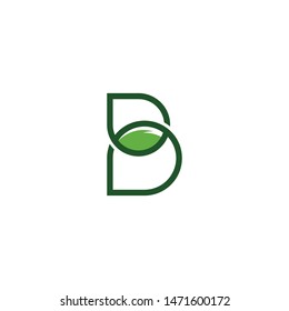 Letter B Leaf Logo Icon Design Stock Vector (Royalty Free) 1471600172 ...