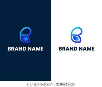 Buchstabe b mit modernem Logo-Design