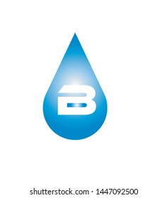letter b with a light blue background