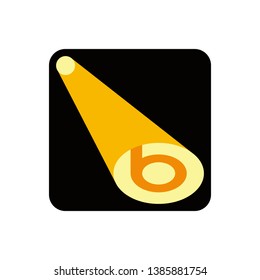 letter B with light effects - logo - vector - template