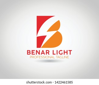 Letter B Light Logo Template