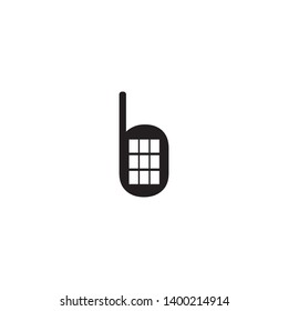 Letter B line building logo - Vector