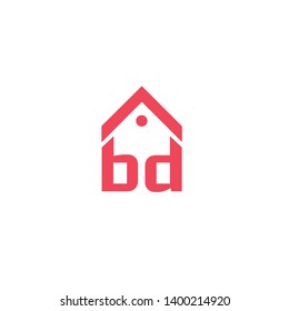 Letter B line building logo - Vector