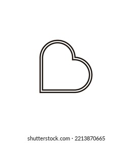 Letra B línea, símbolo geométrico doble vector logo simple