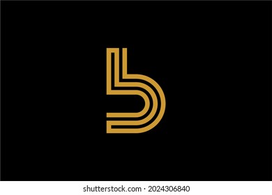 Letter B line logo design vector. Outline B abstract symbol. Type B vector icon. 
