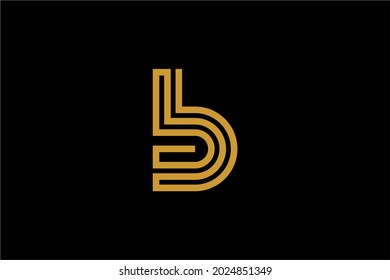 Vector de diseño del logotipo de la línea B de la letra. Símbolo abstracto de contorno B. Icono vectorial de tipo B. 