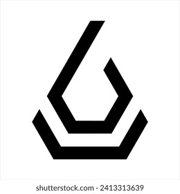 Diseño del logotipo de la línea B de la letra