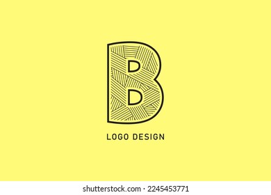 Logo der Linie B Buchstabe b, in dem alle Linien überqueren.